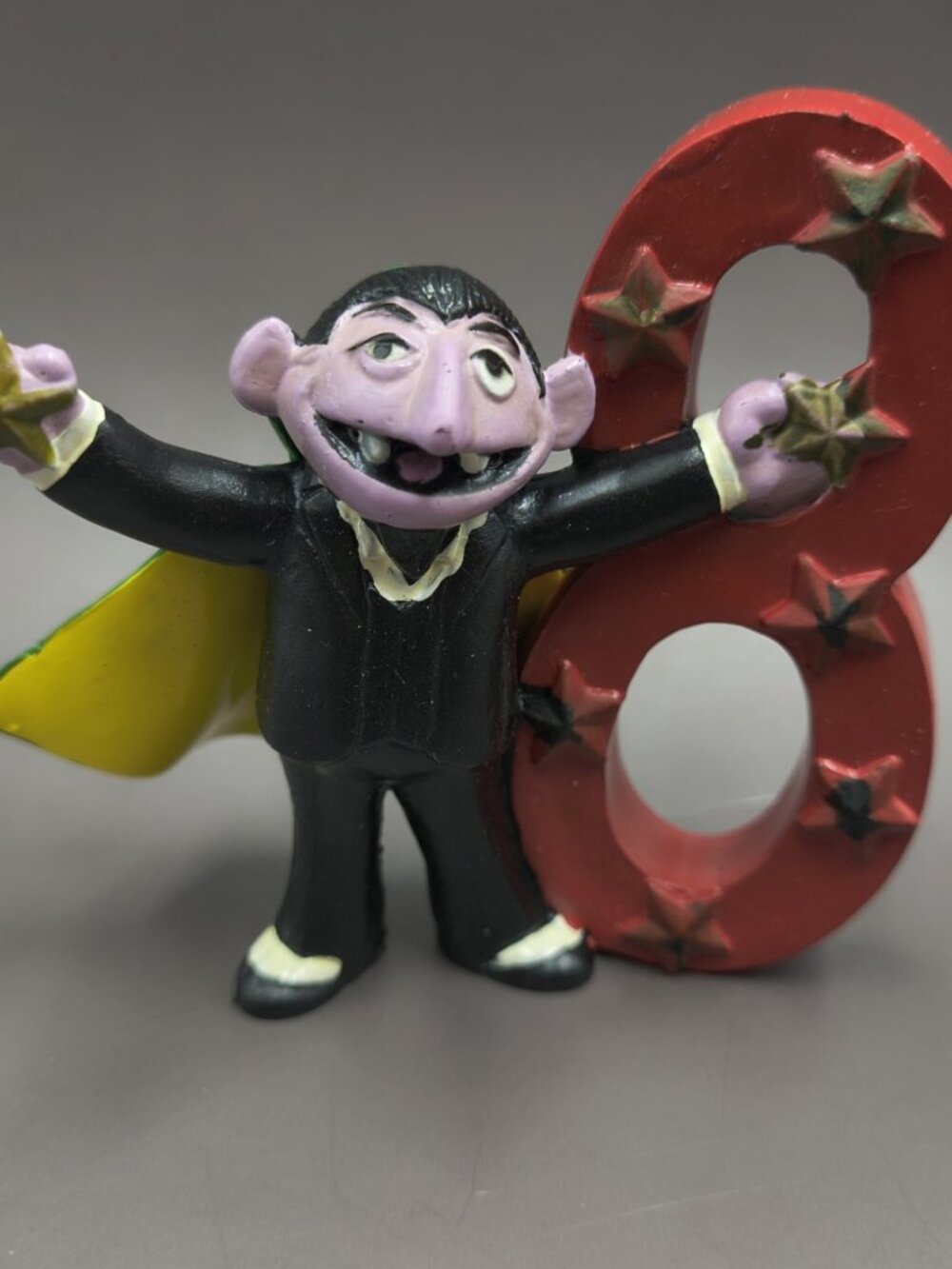 Sesame Street Vampire Count Number Eight 8 Cake Topper Pvc Figure Applause 3"